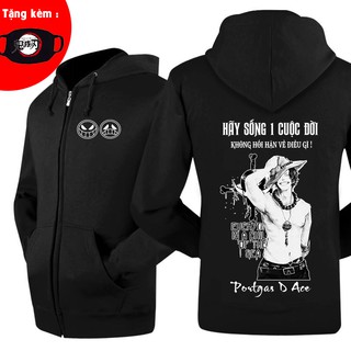 [KM Khủng ] Áo khoác Râu Trắng Ace One Piece giá siêu rẻ nhất vịnh bắc bộ