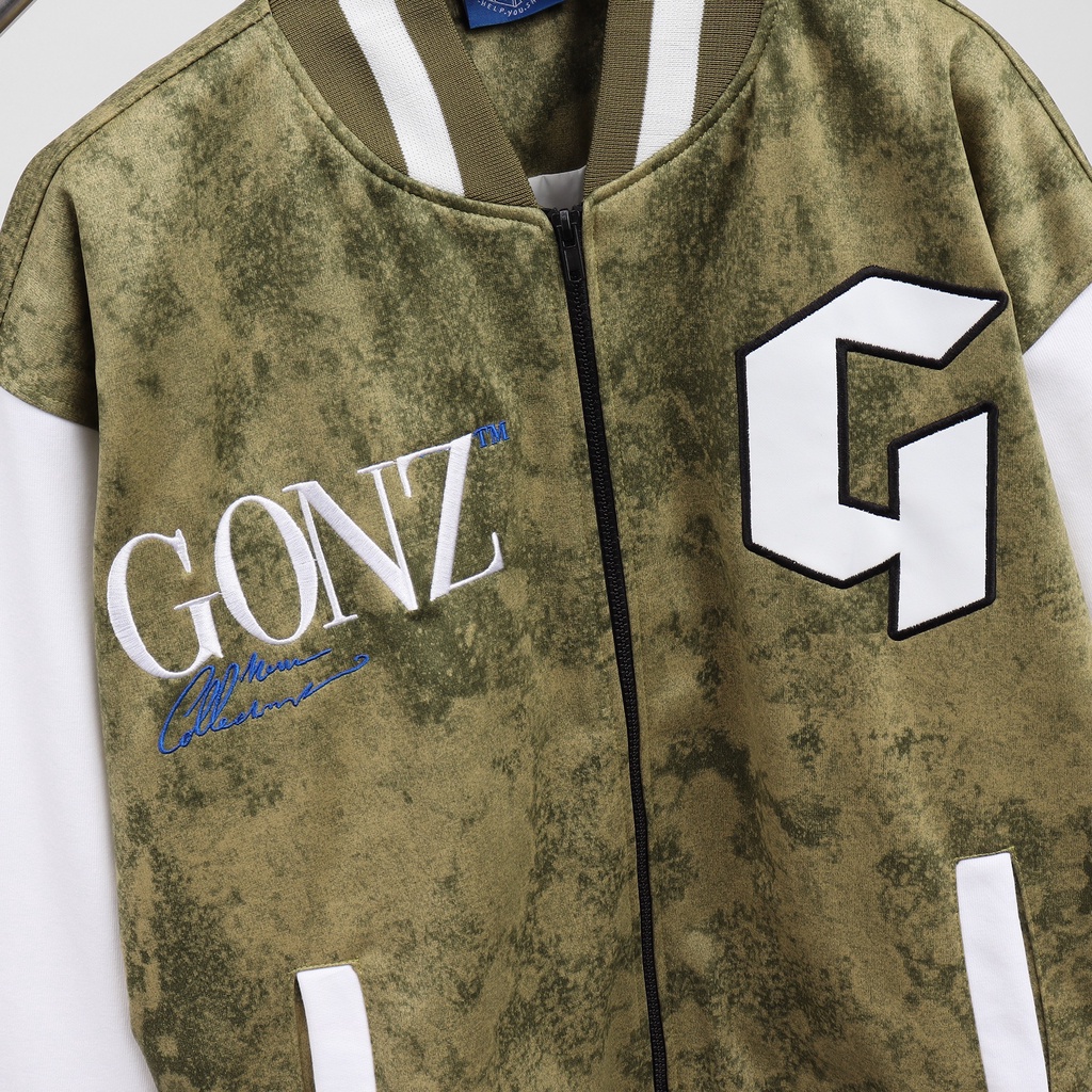 Áo Khoác Form Rộng Nỉ Jacket Varsity Gonz - K5
