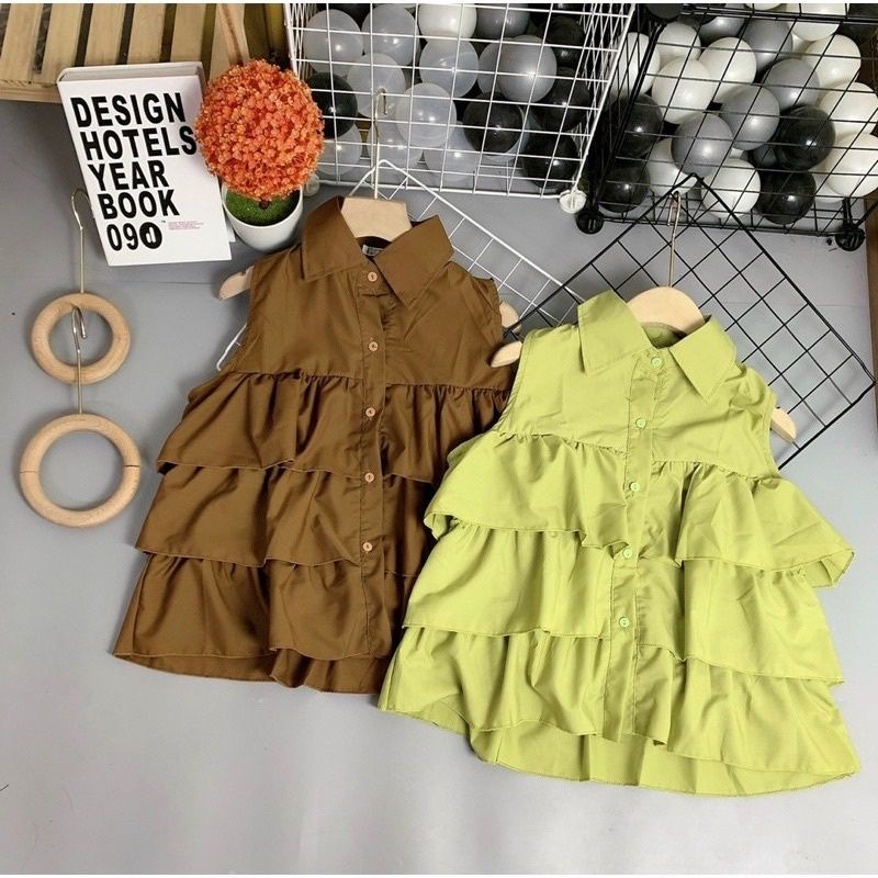 Áo sơ mi tầng sát nách babydoll duyên dáng ( tv2&amp;KX)