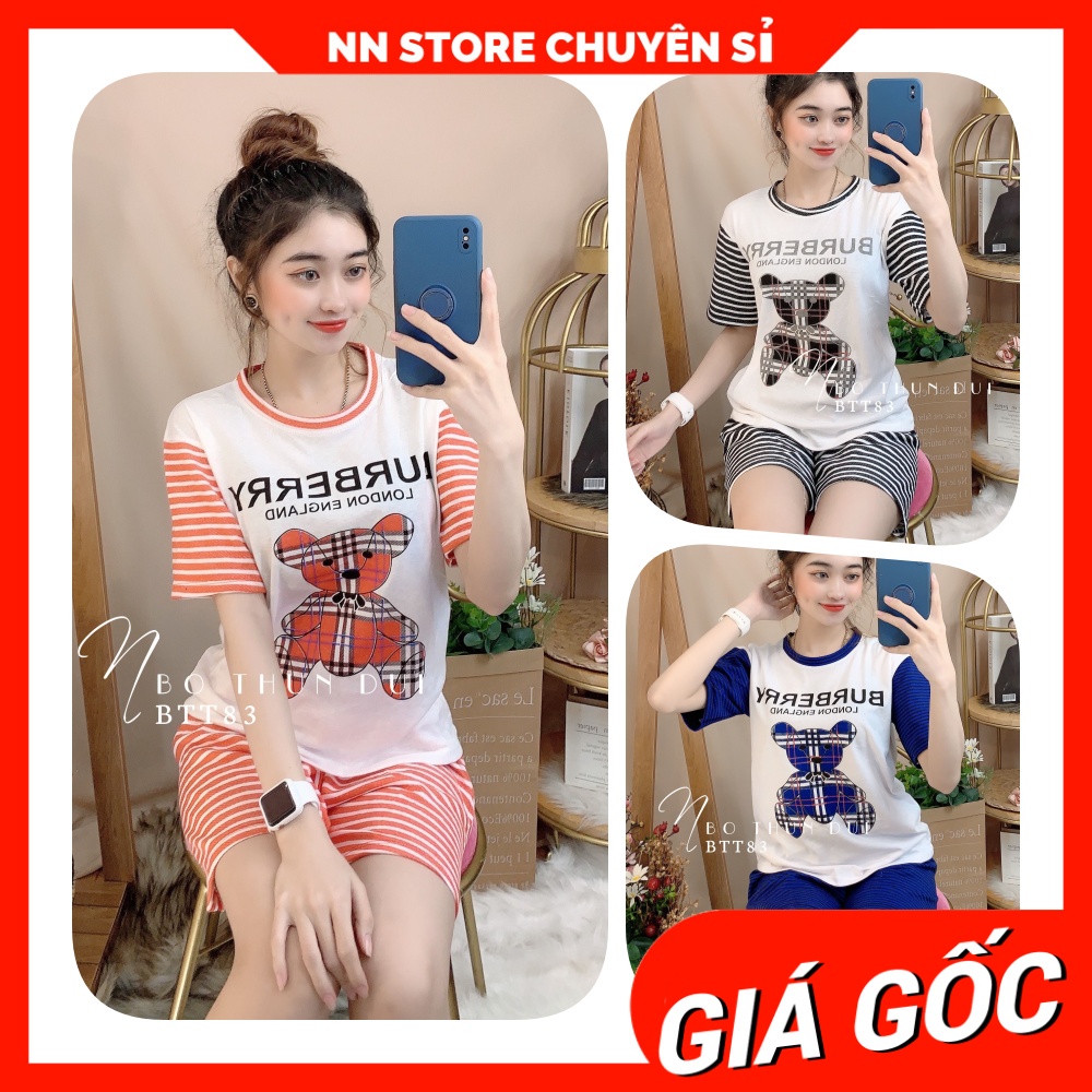 Đồ bộ nữ mặc nhà chất thun mềm mịn in hình dễ thương BTT83