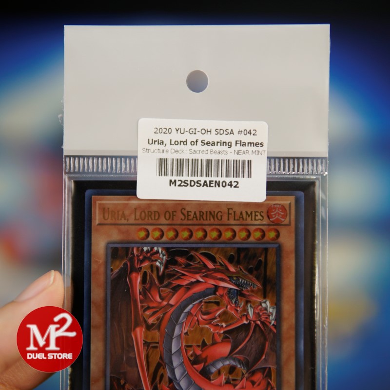 Lá bài Yugioh SDSA-EN042 Uria, Lord of Searing Flames - Ultra Rare - Đóng gói theo tiêu chuẩn M2SCCQ-Lite