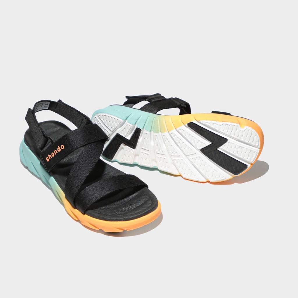 [Chính hãng]Shondo Sandal F6 sport ombre đế 2 màu xanh baby-cam nhạt F6S8310