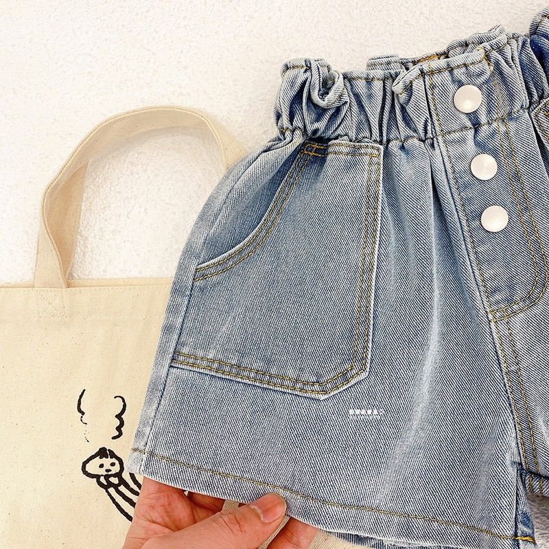 [Babycat] Hàng Có Sẵn Quần Short Denim Phong Cách Hàn Nhật Hàn Quốc Thời Trang Mùa Hè Dễ Phối Đồ Hàng Có Sẵn 2022 Mới Dành Cho Bé Gái