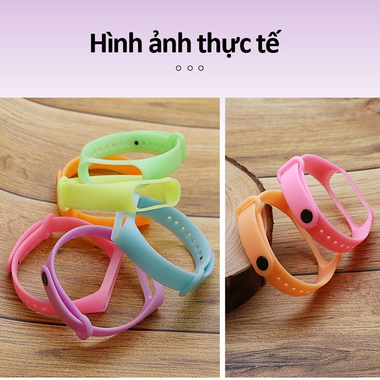 Dây đeo thay thế thân thiện với môi trường nhựa TPE mềm dạ quang cho miband 3 4 M3M4 LUMINOUS STRAP dây đeo Miband