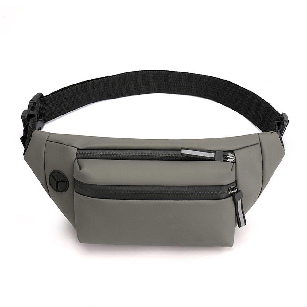 NEEDWAY Men's Waist Bag Travel Waterproof Nylon Outdoor Multi-Layer Simple Shoulder Bag