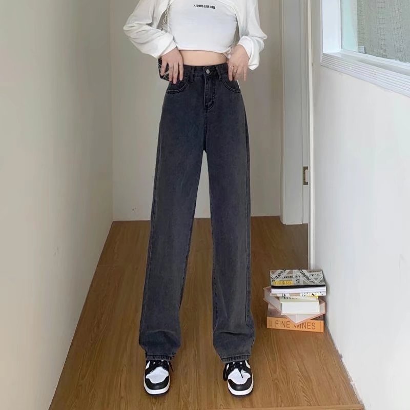Quần Jeans Dài Ống Rộng Thời Trang Dành Cho Nữ