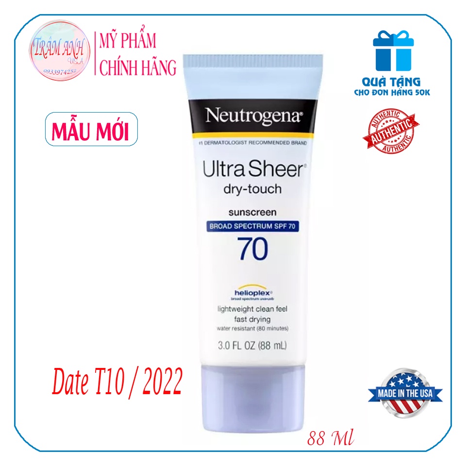 Kem Chống Nắng Neutrogena Ultra Sheer Dry Touch SPF 55 (88 ML)
