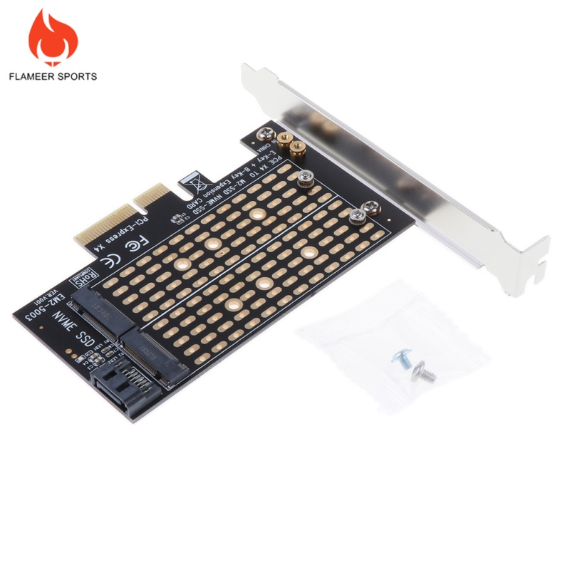 Flameer Sports  M . 2   NVME   to   PCI - E   3 . 0   X4   SSD   Adapter   Converter   M - Key   Extention   Card