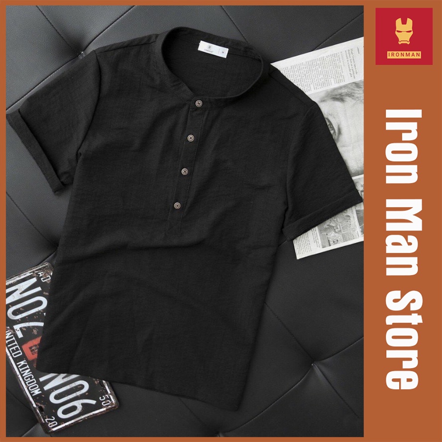 Áo Đũi Nam Cổ Tàu Vải Đũi Cao Cấp Bền Đẹp Thời Trang