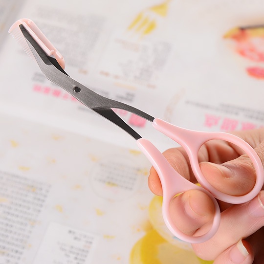 Kéo Cắt Tỉa Lông Mày, Lông Mi Có Kèm Lược - Dao Cạo Lông Mày