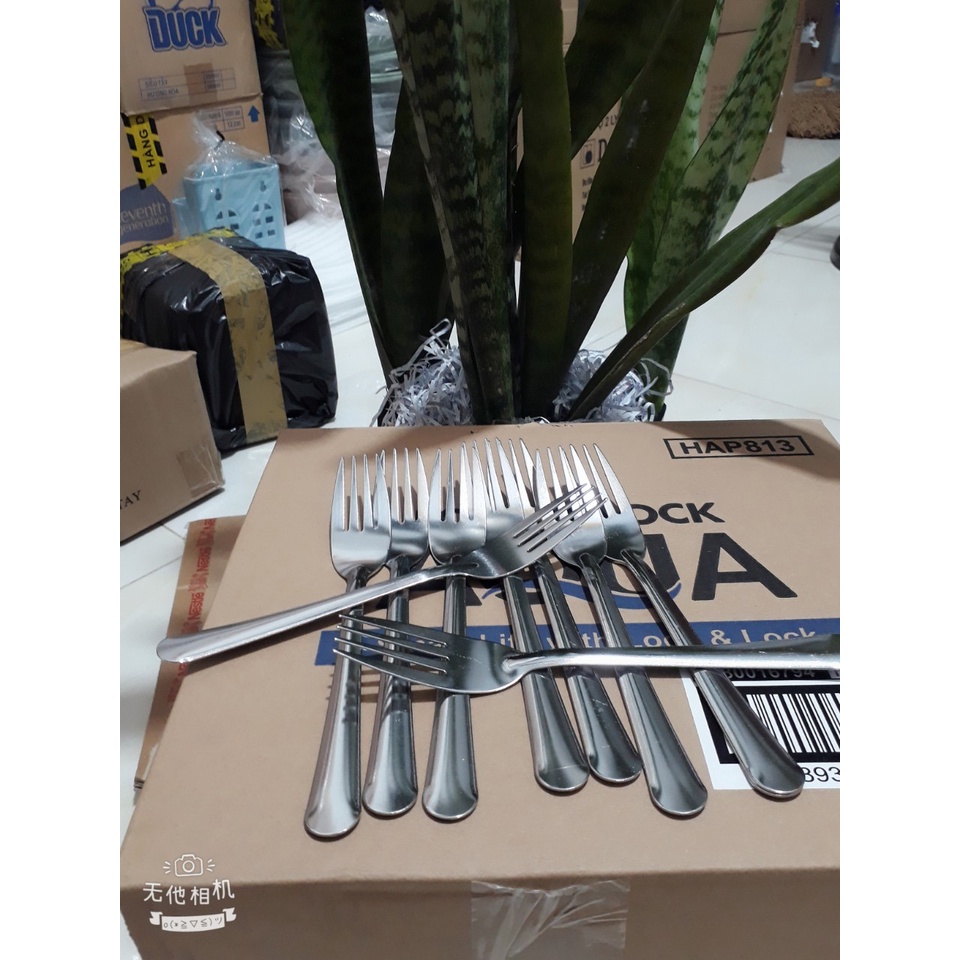 Nĩa Inox Cán Dài Dùng Để Ăn Trái Cây, Cơm Sườn...