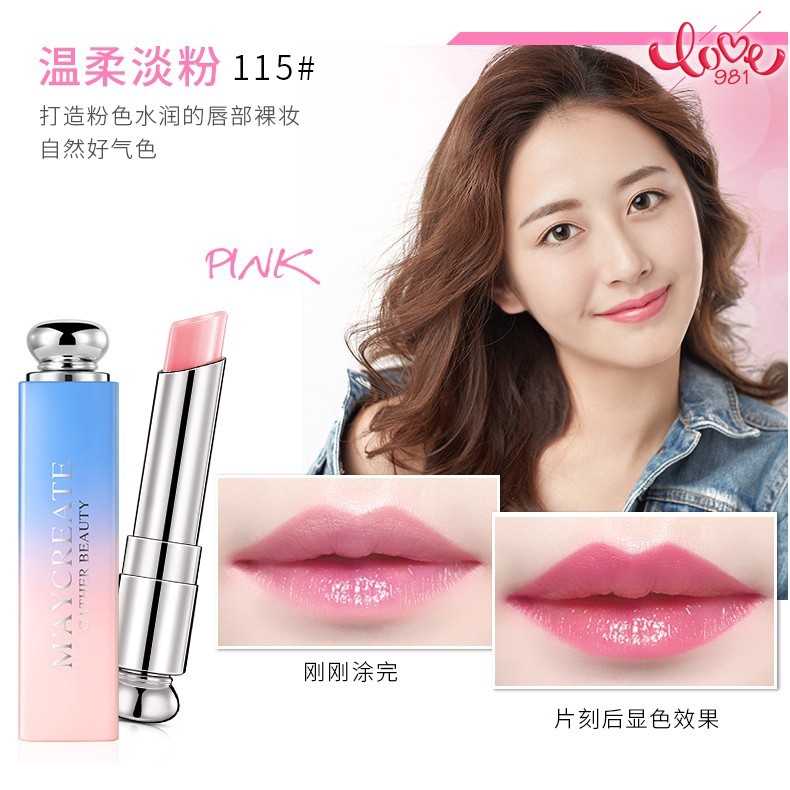Son môi dưỡng ẩm ba màu chuyển đổi theo nhiệt độ lâu trôi chất lượng cao | BigBuy360 - bigbuy360.vn