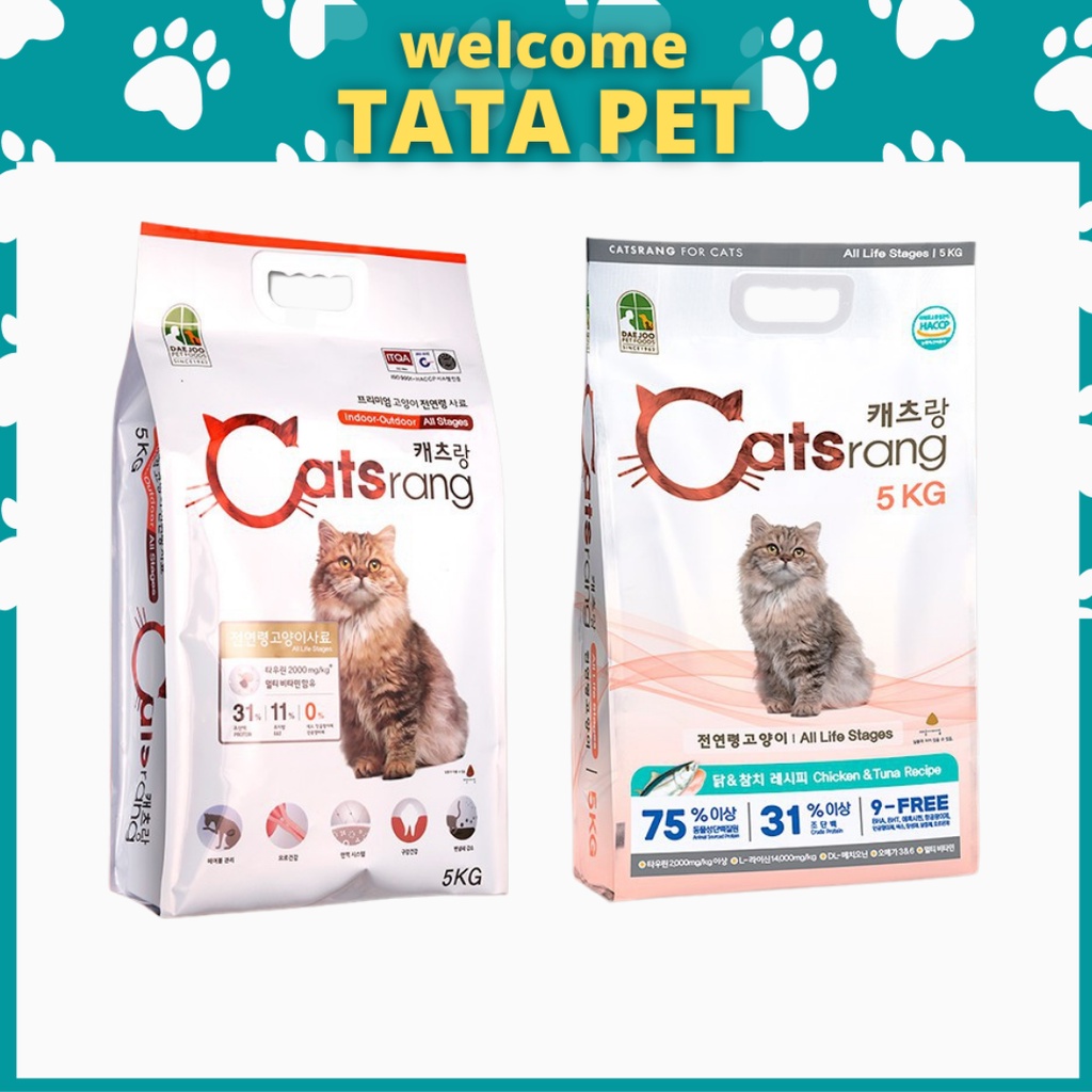 [Mã PET50K giảm Giảm 10% - Tối đa 50K đơn từ 250K] Thức ăn hạt cho mèo CATSRANG Hàn Quốc 1kg - GIÁ SIÊU ƯU ĐÃI TATAPET
