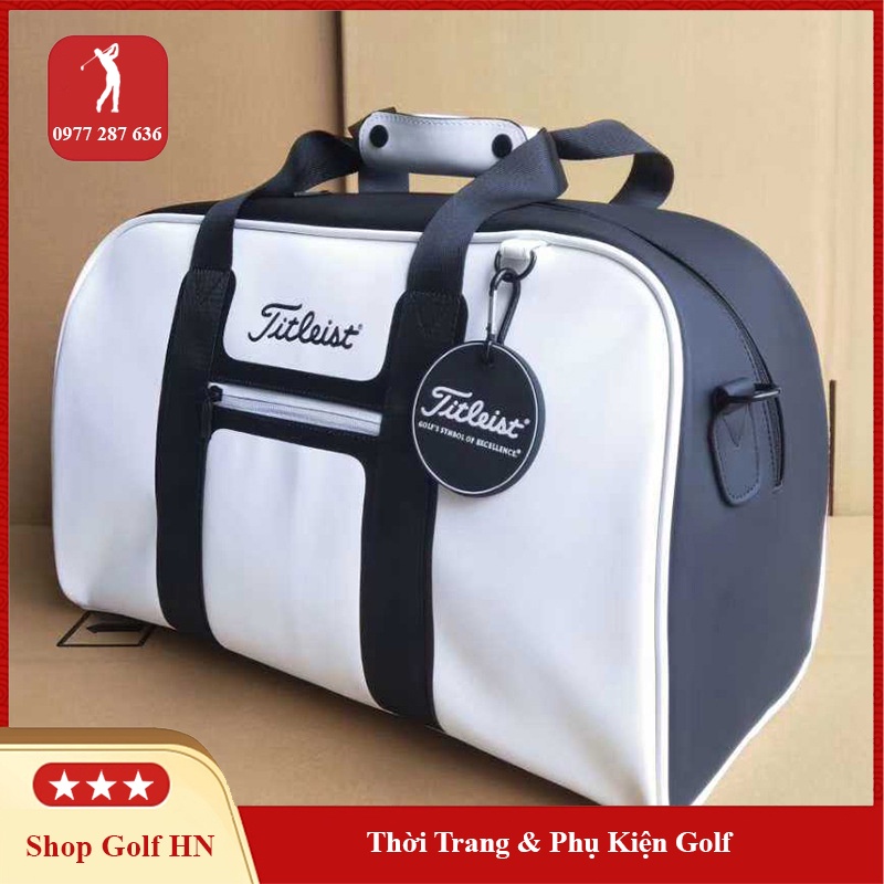 Túi đựng quần áo và giày golf bag Titleist thể thao da PU cao cấp đựng phụ kiện cá nhân tiện lợi