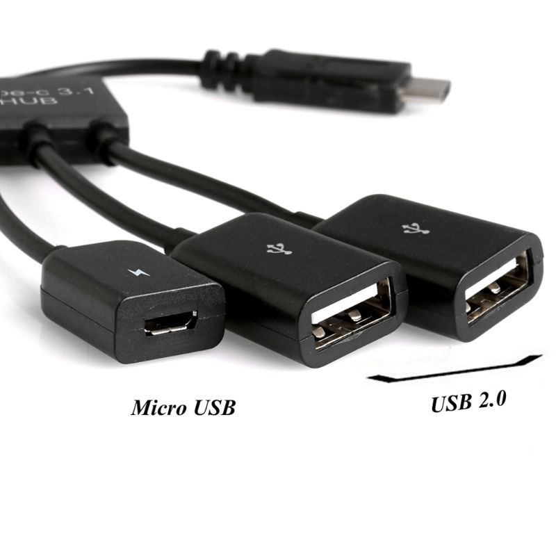 Dây Cáp Chuyển Đổi 3 Trong 1 Usb 3.1 Type-C Sang Micro Usb 2.0 | BigBuy360 - bigbuy360.vn