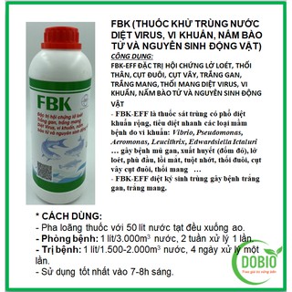 FBK DOPA sát khuẩn môi trường ao nuôi cá tôm, thủy sản chai 1 lít
