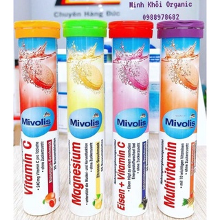 Viên sủi Vitamin C và Multi-Vitamin Mivolis Đức