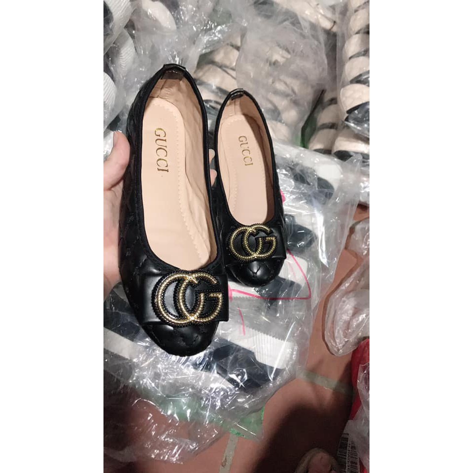 Giày bệt khóa tròn da mềm êm chân 001