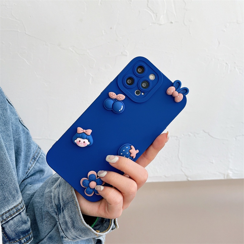 Ốp Điện Thoại Chống Sốc In Hình Cô Gái Và Hoa Anh Đào Cho iphone 15 pro max 14 / 13 / 12 / 11 pro max xs xr xsmax 7plus 8plus