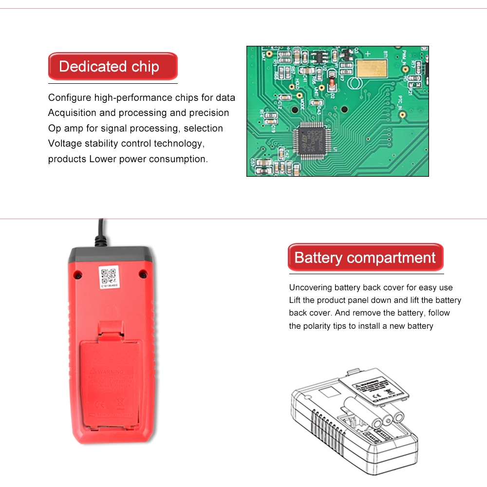 Máy đo tốc độ tách loại kỹ thuật số UT363S Độ chính xác cao Màn hình LCD lớn Cảm biến tốc độ gió chính xác Tốt hơn