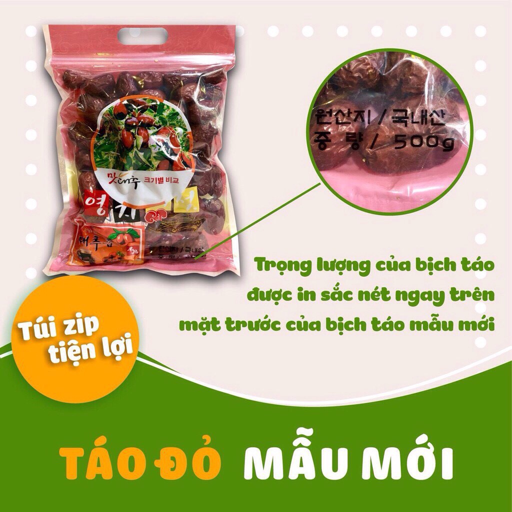 Táo Tàu Đỏ Sấy Khô gói 500g