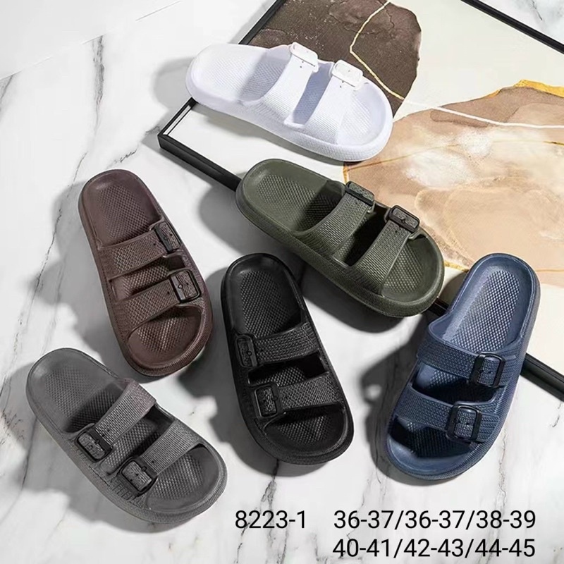 dép nam nữ bánh mì hai quai xốp siêu nhẹ chống trơn trượt