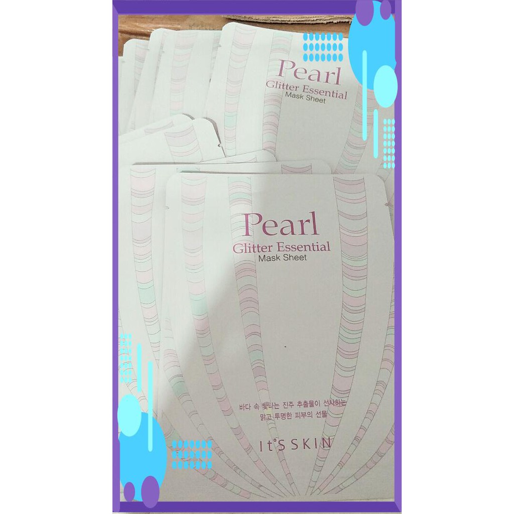 Mặt nạ ngọc trai  It’s Skin Pearl Glitter Essential Mask Sheet