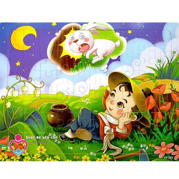 [60 mảnh] Tranh xếp hình puzzle 60 miếng có khung nền - GHÉP HÌNH LEVEL 5 cho bé phát triển trí tuệ