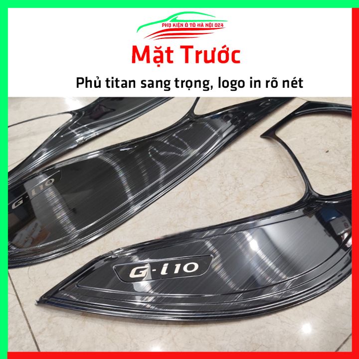 Bộ ốp tapli i10 2014-2021 vân Titan chống xước va đập khi mở cửa và làm đẹp xe