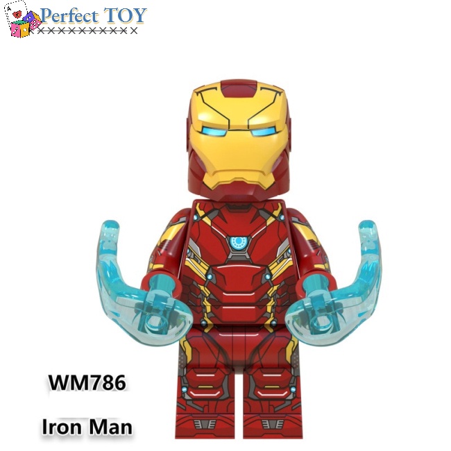 PS Lego Minifigures Superhero Avengers Thanos Black Panther War Machine Iron Man Building Blocks Toys