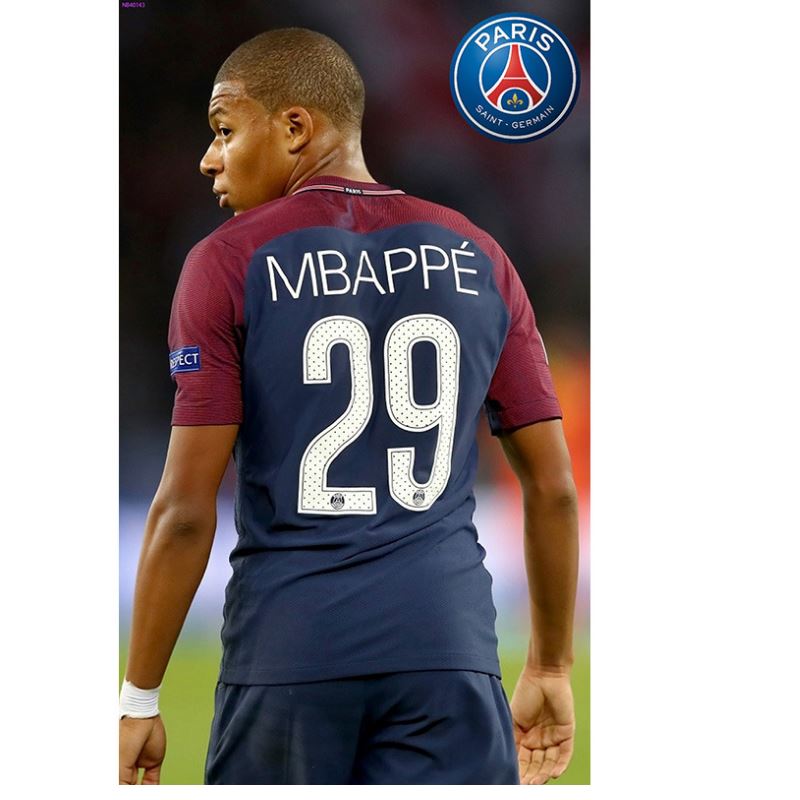 FIFA World Cup Football Soccer Paris Saint-Germain F.C Kylian Mbappé Vintage Craft Paper Poster Decorative Wall Sticker 1 pcs