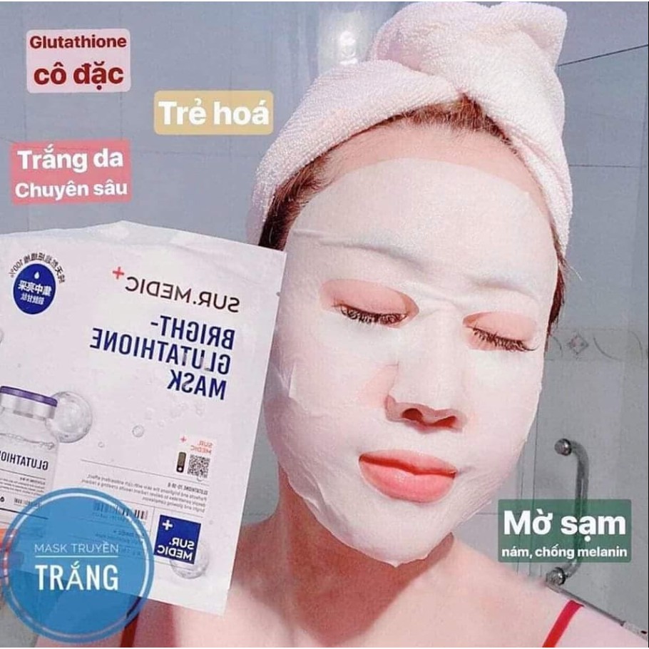 Lẻ Miếng Mặt Nạ Trắng Da Sur.Medic Bright Glutathione Mask