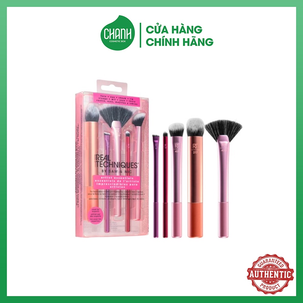 Bộ Cọ Trang Điểm Real Techniques Artist Essentials 5 Cây Artist Essentials