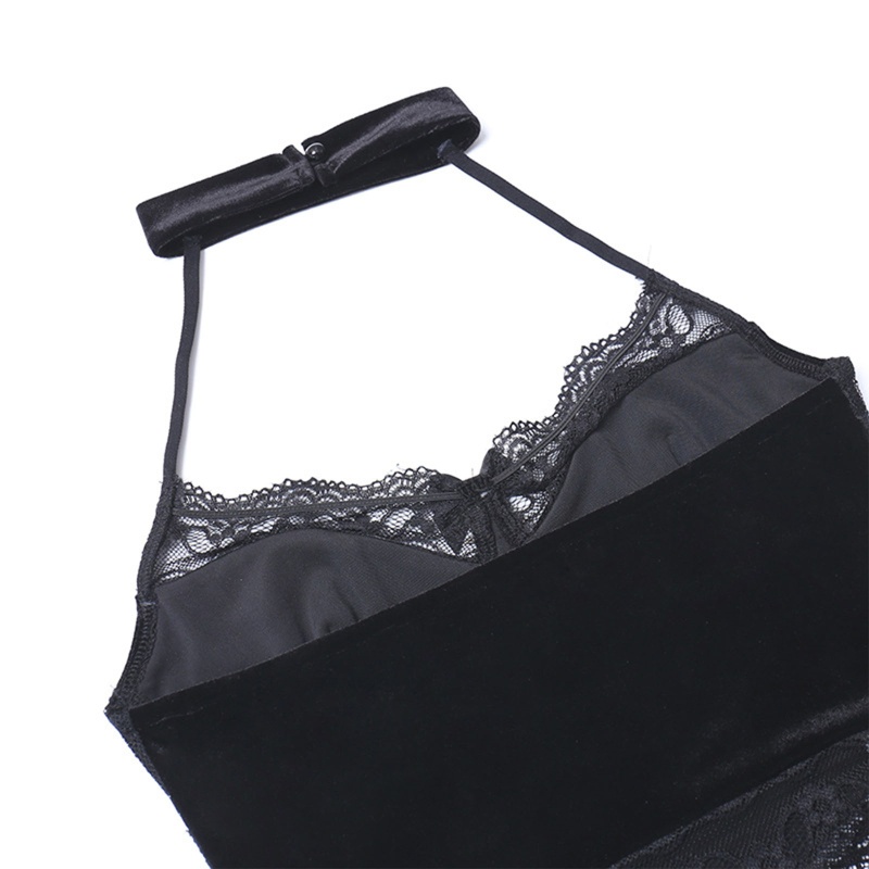 Áo Croptop Sát Nách Phối Ren Hoa Thiết Kế Hở Lưng Quyến Rũ