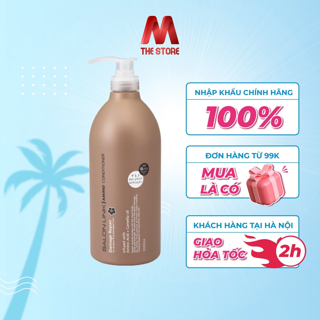 DẦU XẢ PHỤC HỔI TÓC SALON LINK AMINO CHIẾT XUẤT HOA TRÀ 1000ML