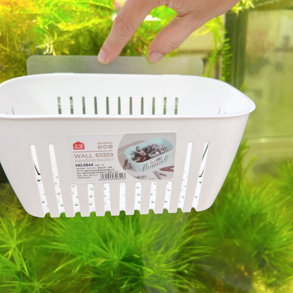 Giỏ rổ dán tường nhà bếp nhà tắm treo vật dụng bàn chải bông tắm , nhà bếp tiện dụng