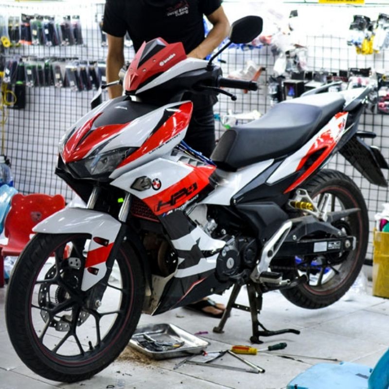 tem rời winner x trắng phối đỏ đen hp4 - decal ruby