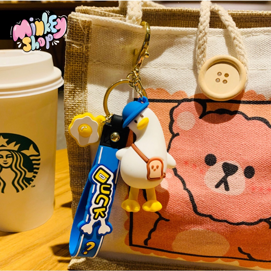 Móc Khóa Đẹp Hình Vịt Cute phụ kiện Túi Xách dễ thương -Minkey