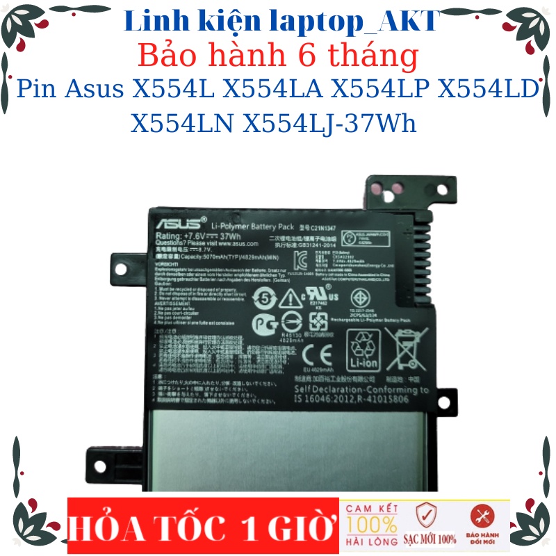 Pin laptop Asus C21N1347 - Asus X554L X554LA X554LP X554LD X554LN X554LJ-37Wh