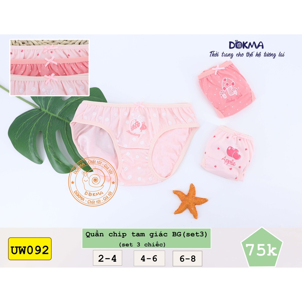 Set 3 quần chip tam giác Dokma UW092