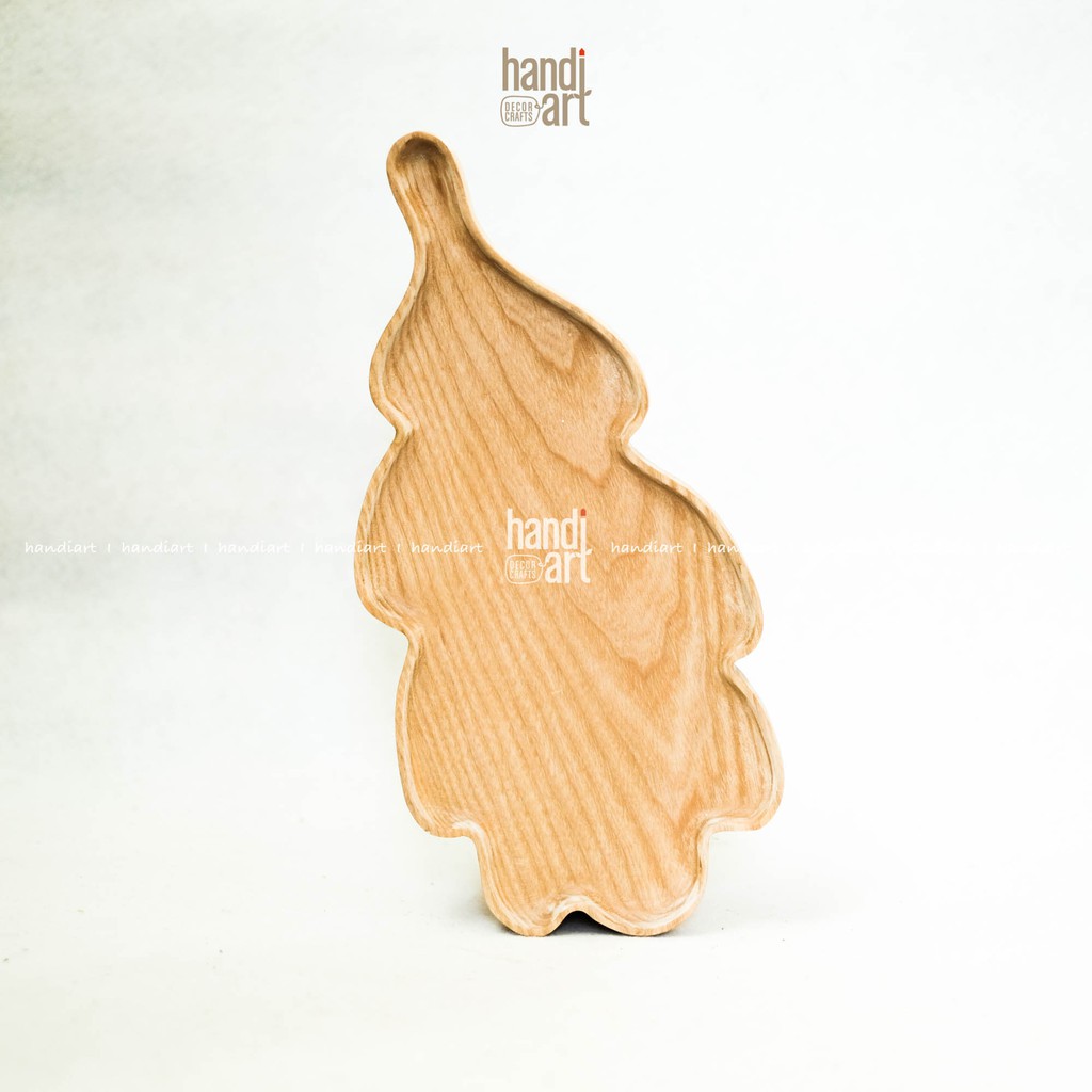 Khay gỗ lá cách điệu -  Wooden tray leaves (37*18cm)