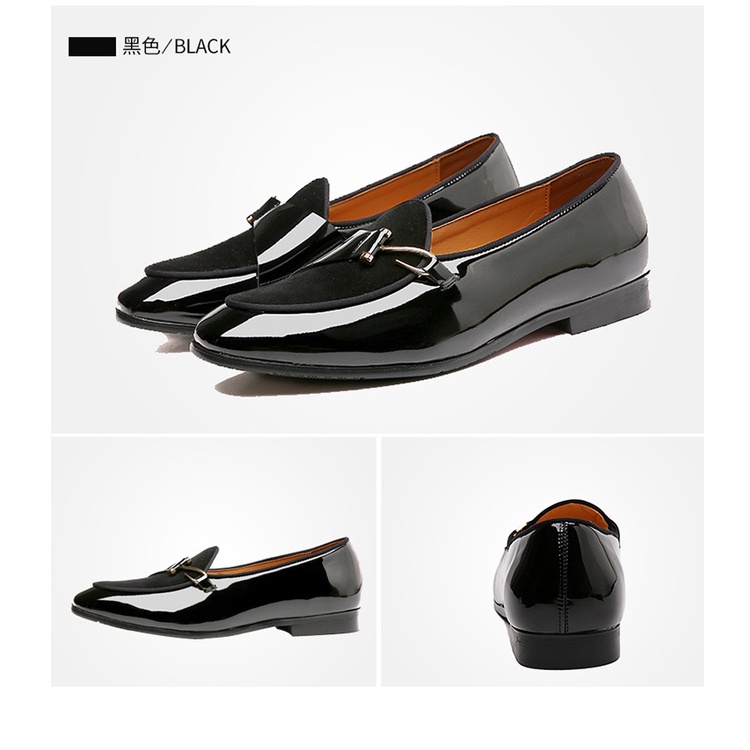 Giày Da Oxford Màu Đen Cỡ Lớn 37-48 Thời Trang Cho Nam