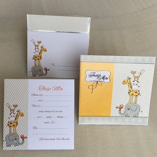 Thiệp thôi nôi, sinh nhật (bé trai và bé gái)