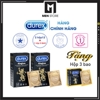 Bộ 2 Bao cao su Durex Kingex + Tặng 1 hộp Durex Kingtex