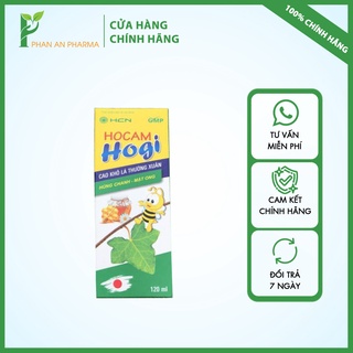 Siro hocam hogi giúp bổ phế, hỗ trợ giảm ho, đờm, đau họng hộp 120ml - hg023