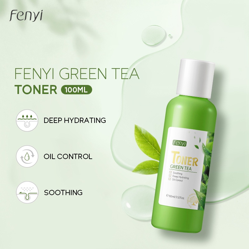 Toner trà xanh Fenyi 100ml giúp nuôi dưỡng sâu hiệu quả cho da