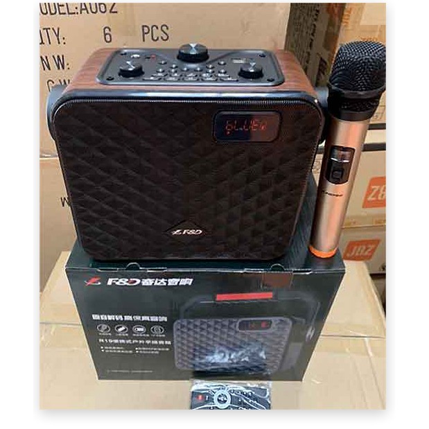 (SIÊU RẺ) Loa Di Động Có Tay Xách Đa Năng ,Loa Karaoke Bluetooth F&D R-19 Tặng 01 Mic Không Dây Cao Cấp .Nghe Nhạc ,Hát