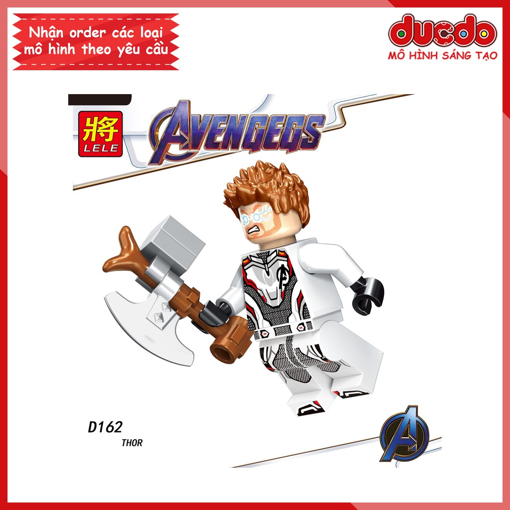 Minifigures các nhân vật End Game full vũ khí - Đồ chơi Lắp ghép Xếp hình Mô hình Mini Iron Man EndGame LeLe D157 - 164