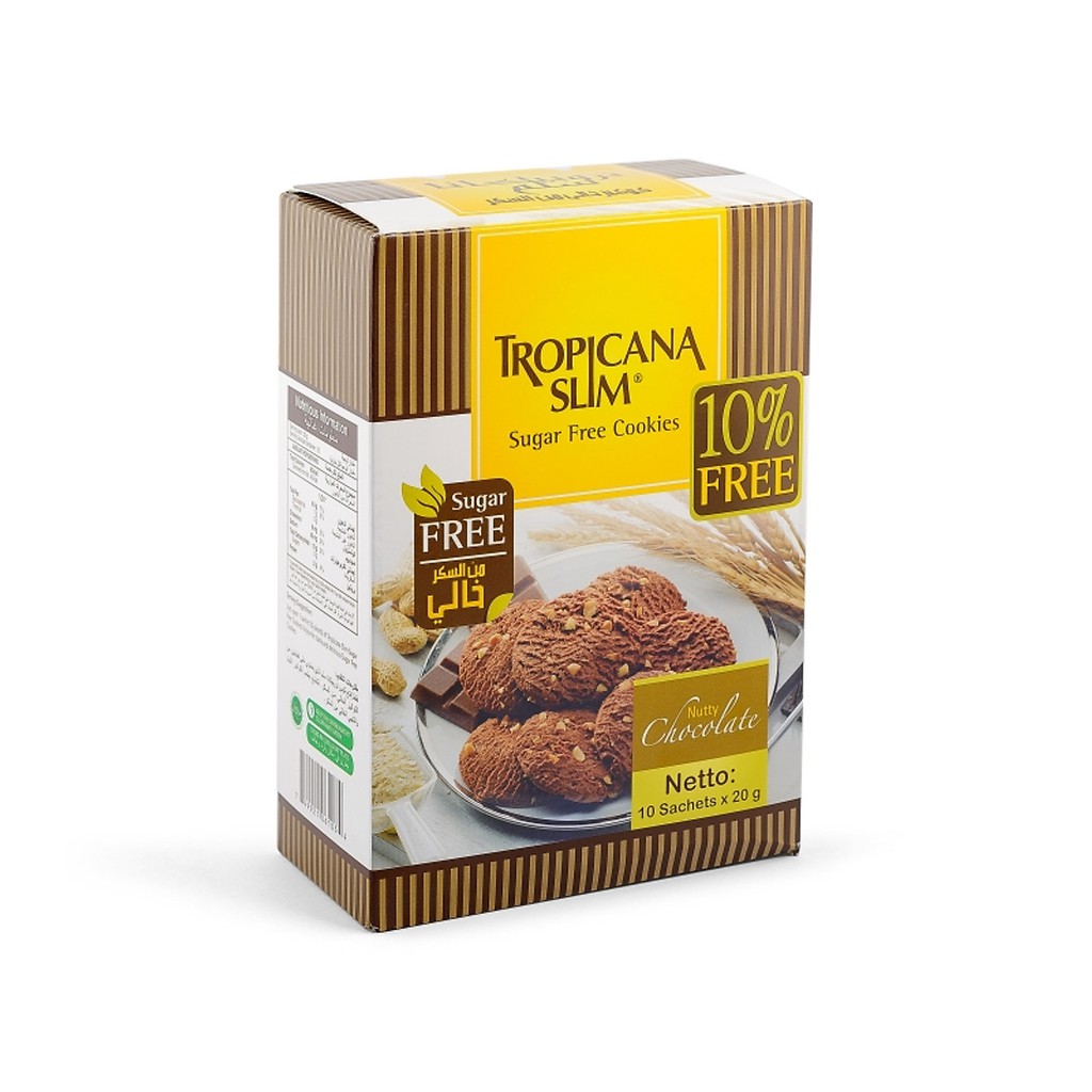 Bánh quy ĂN KIÊNG Tropicana Slim Chocolate 200g (10 x 20g) - Thích hợp cho người ĂN KIÊNG,TIỂU ĐƯỜNG | BigBuy360 - bigbuy360.vn