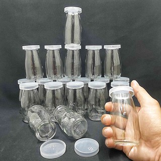 Hũ làm sữa chua thủy tinh 100ml (combo 10 hũ) mẫu Trụ Tròn Cao - nắp nhựa – Hũ yaourt trong suốt